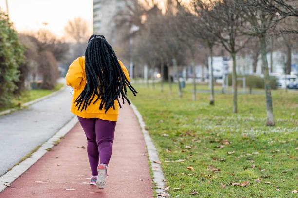 Beginner runner in Southwark Park, South East London